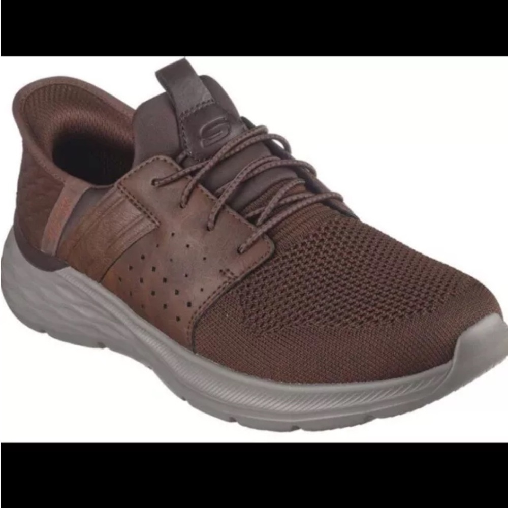 Skechers Men's Slip-Ins Relaxed Fit Garner Newick Brown Size 13